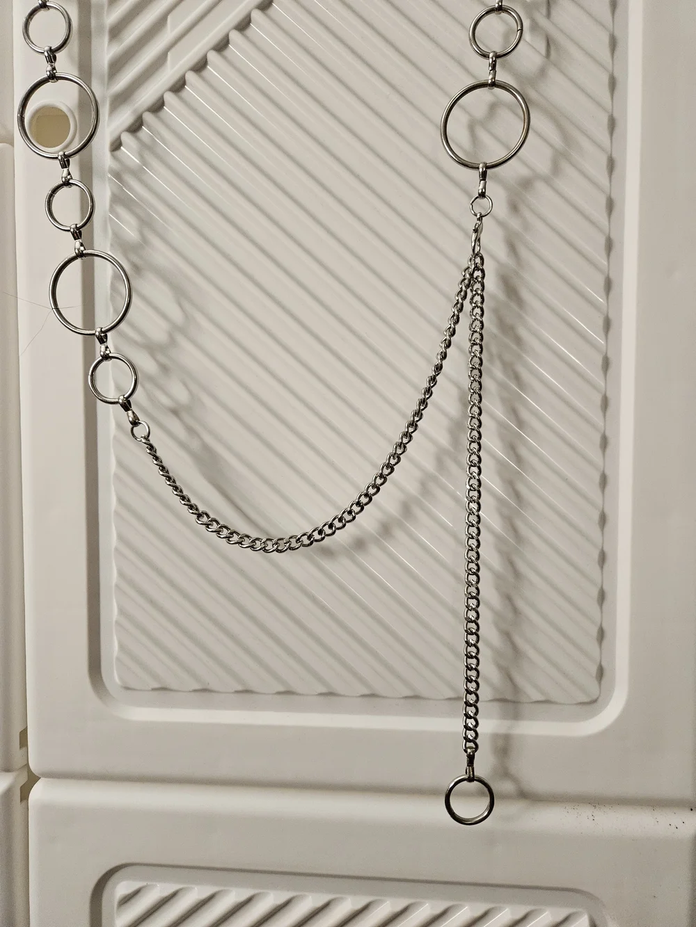 Silver Circle Link Chain Belt – Women's Accessory